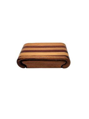 Handcrafted Wooden Marquetry Trinket Box w/Sliding Drawer By El Sueno Costa Rica